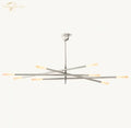 Modern brass led glass chandelier for dining room