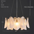 Modern gold and white glass leaf led hanging lamp dining room