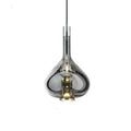 Modern amber & clear led glass pendant lamp kitchen lighting