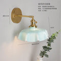 Modern pink ceramic and gold led glass wall lamp for bedroom