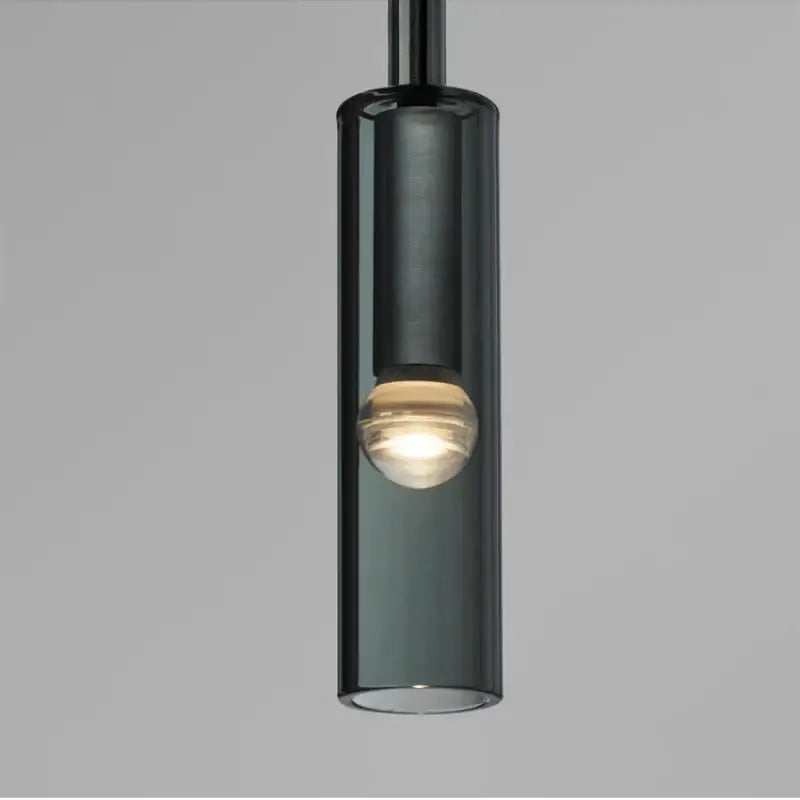 Modern black cylindrical led glass wall lamps for living room