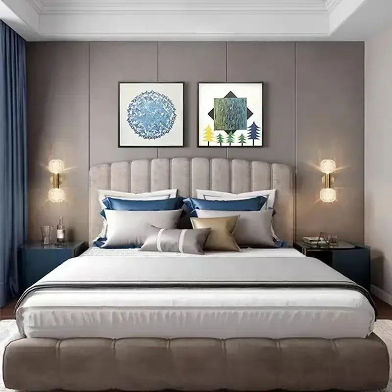 Modern gold glass wall sconces for bedroom and living room lighting
