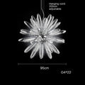 Modern white & silver flower led globe pendant light dining room