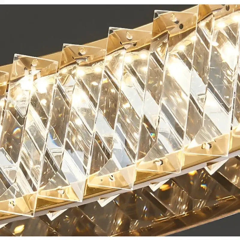 Modern gold crystal glass ceiling chandelier for living room