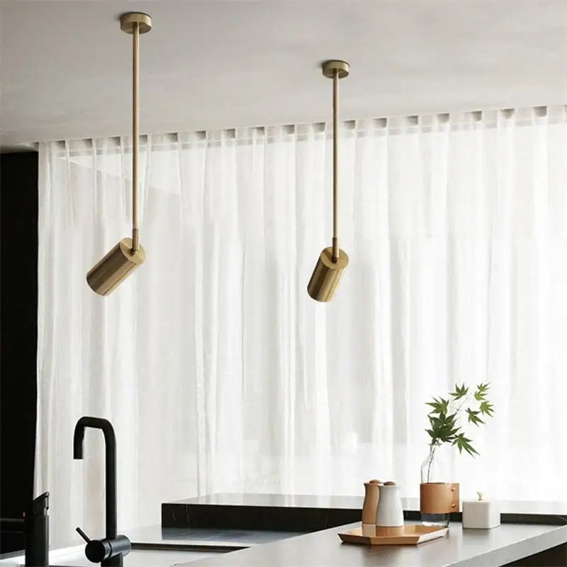 Modern brass led golden ceiling spotlight for living room