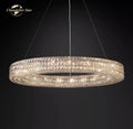 Modern led halo crystal chandelier for dining room