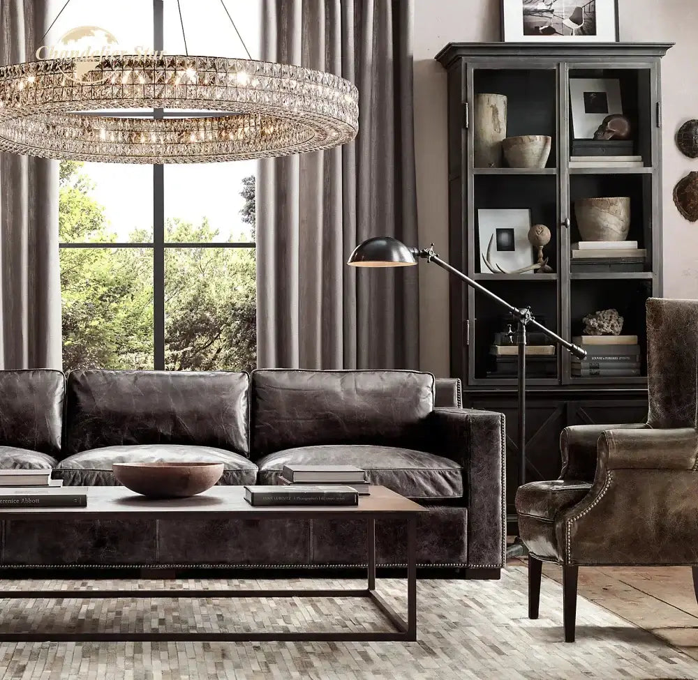 Modern led halo crystal chandelier for dining room