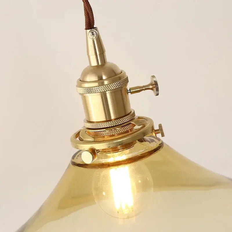 Modern brass and glass decorbites led hanging lamp bedroom light