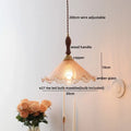 Modern hand blown glass led hanging light bronze bedroom pendant