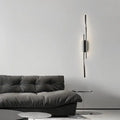 Modern minimalist black led indoor copper wall lamp living room decor