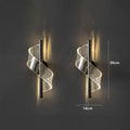 Modern black spiral mesh wall sconce light for bedroom