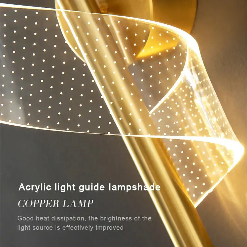 Modern black spiral mesh wall sconce light for bedroom