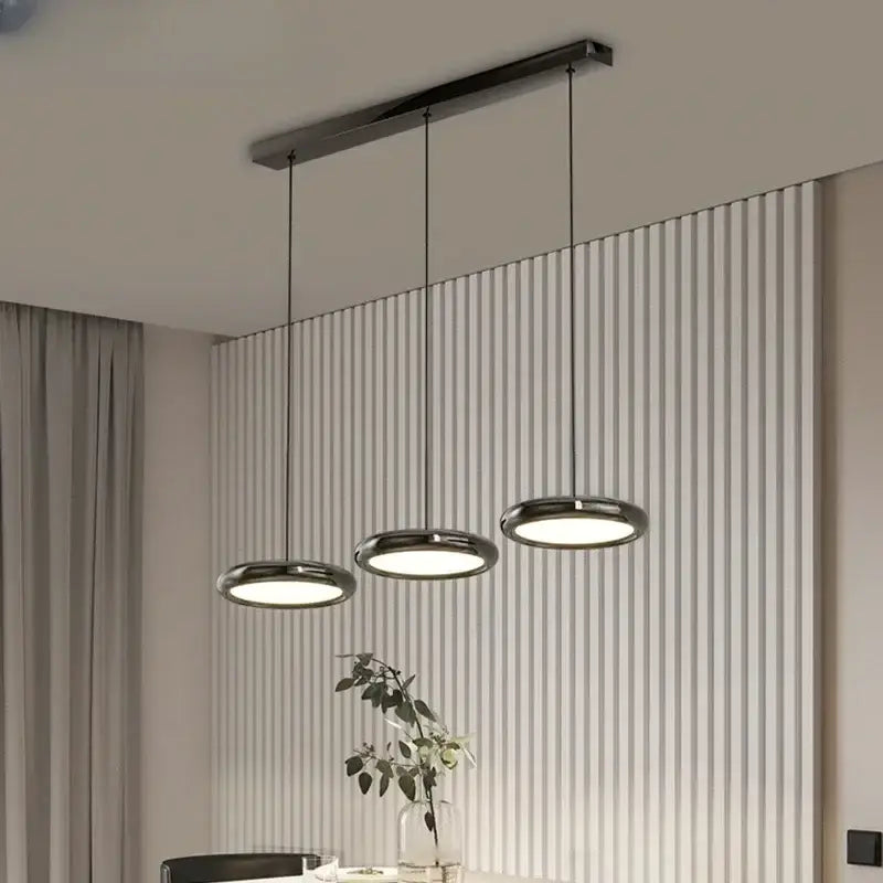 Modern chrome led iron pendant chandelier dining room light