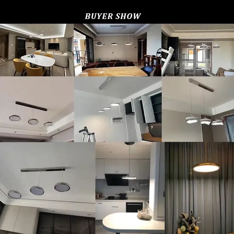 Modern chrome led iron pendant chandelier dining room light