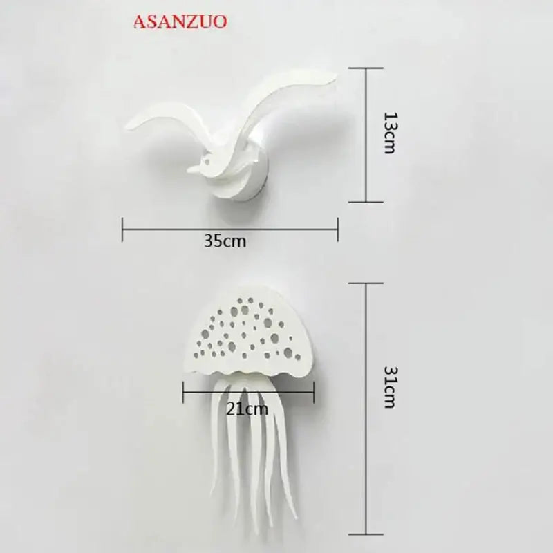 Modern led jellyfish wall sconce set for living room playful designs