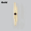 Modern black & gold led long wall lamp living room sconce