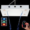 Luxury black led waterfall shower head bathroom rainfall decorbites led