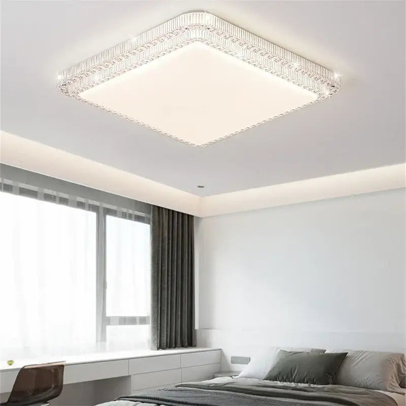 Modern crystal led luxury ceiling light for living room decor