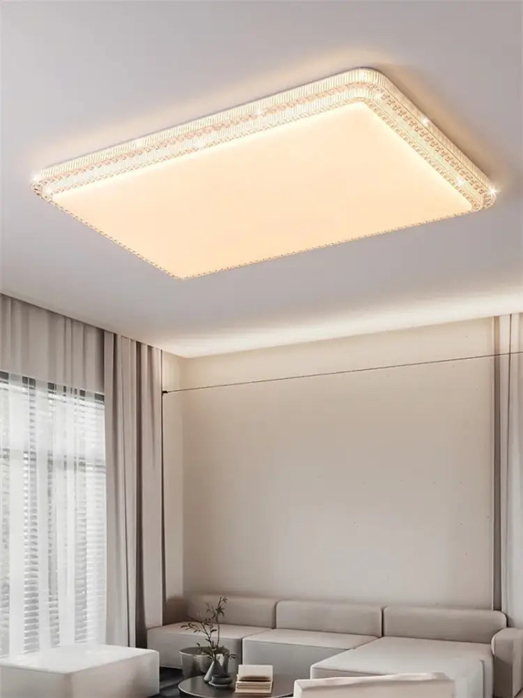 Modern crystal led luxury ceiling light for living room decor