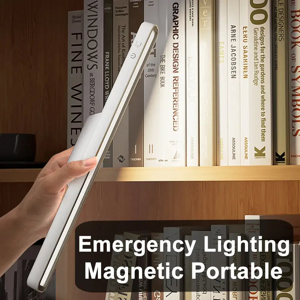 Minimalist white & black magnetic desk lamp bedroom reading light