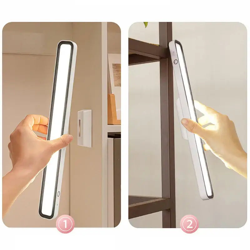 Minimalist white & black magnetic desk lamp bedroom reading light
