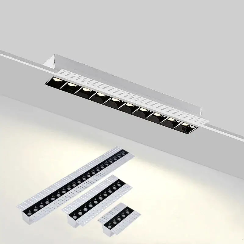 Modern silver and black led magnetic downlight living room linear spot