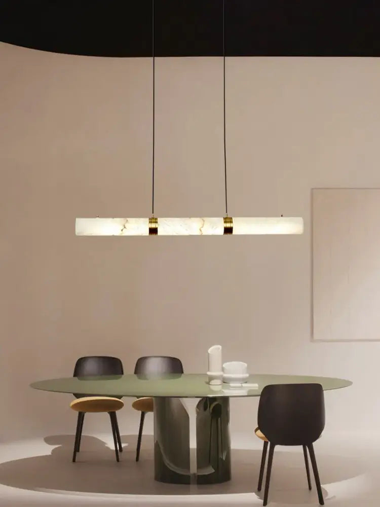Modern white alabaster led marble hanging lamps for dining room