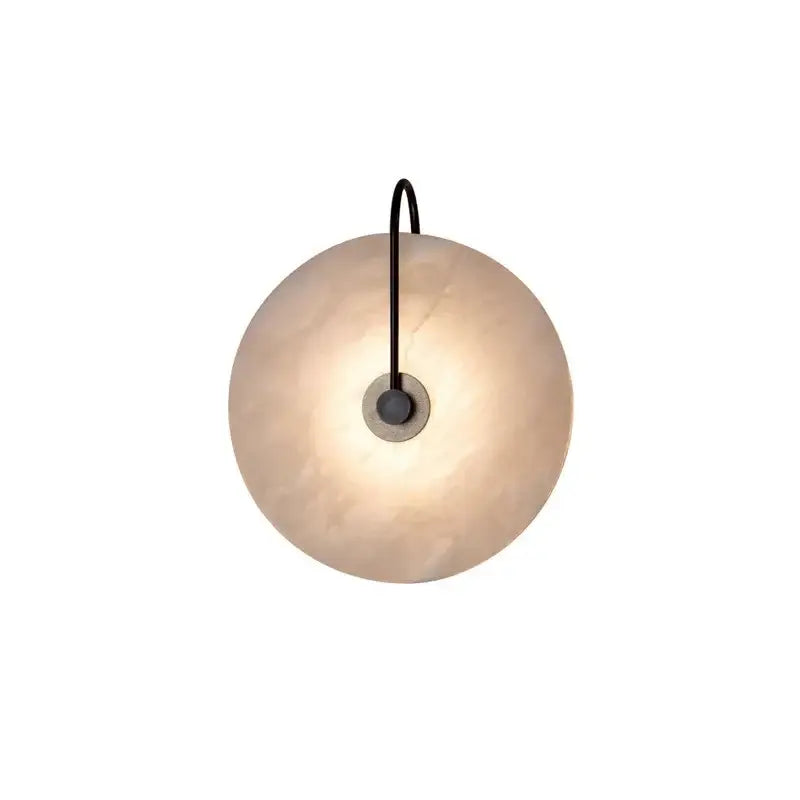 Minimalist brass & black led marble wall sconce bedroom light