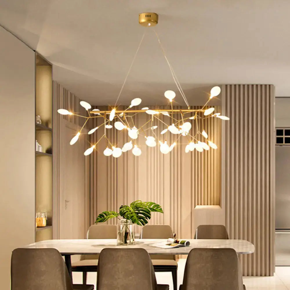 Modern gold tree branch chandelier dining room globe ceiling light