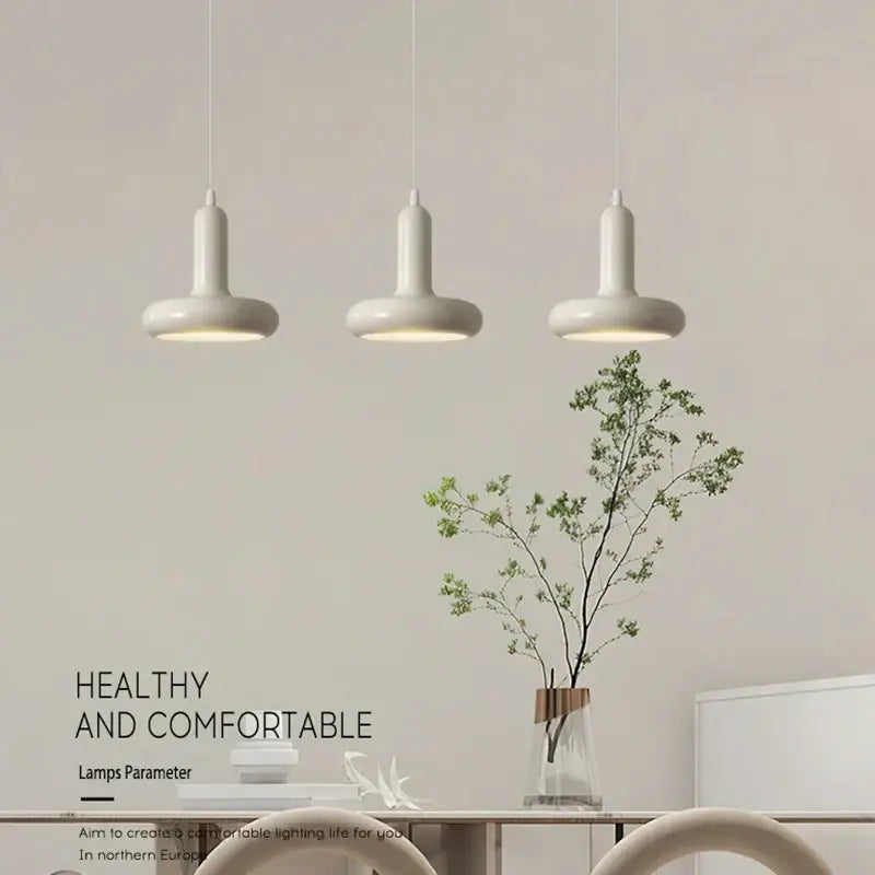 Minimalist nordic pendant ceramic led chandelier for living room