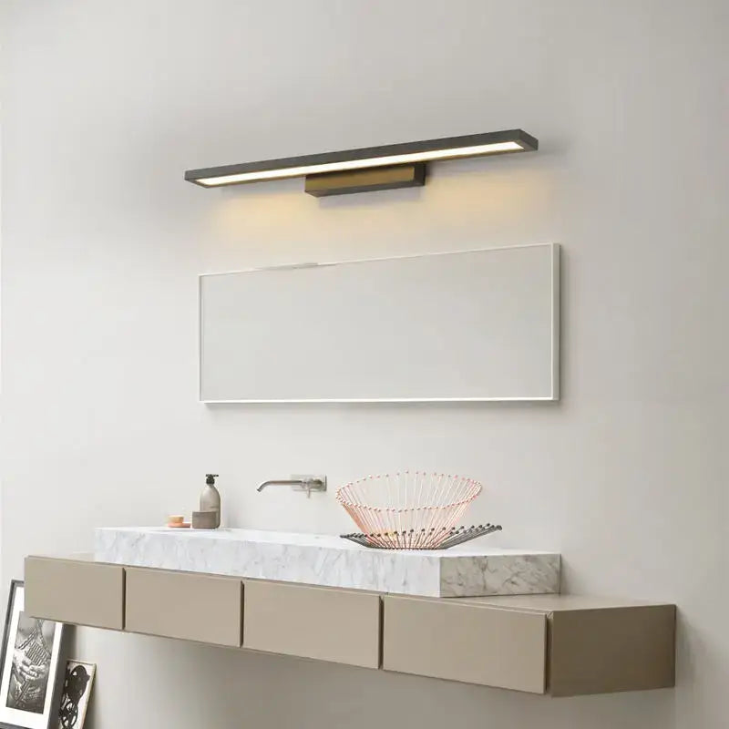 Modern black led mirror light bathroom wall lamp