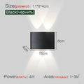 Modern black geometric led wall lamp for living room