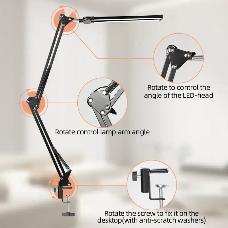 Modern black monitor desk lamp office eye care screen bar light