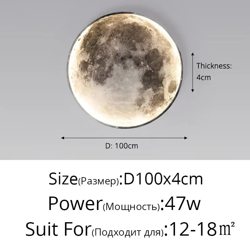 Minimalist led moon wall lamp bedroom glowing rock lighting