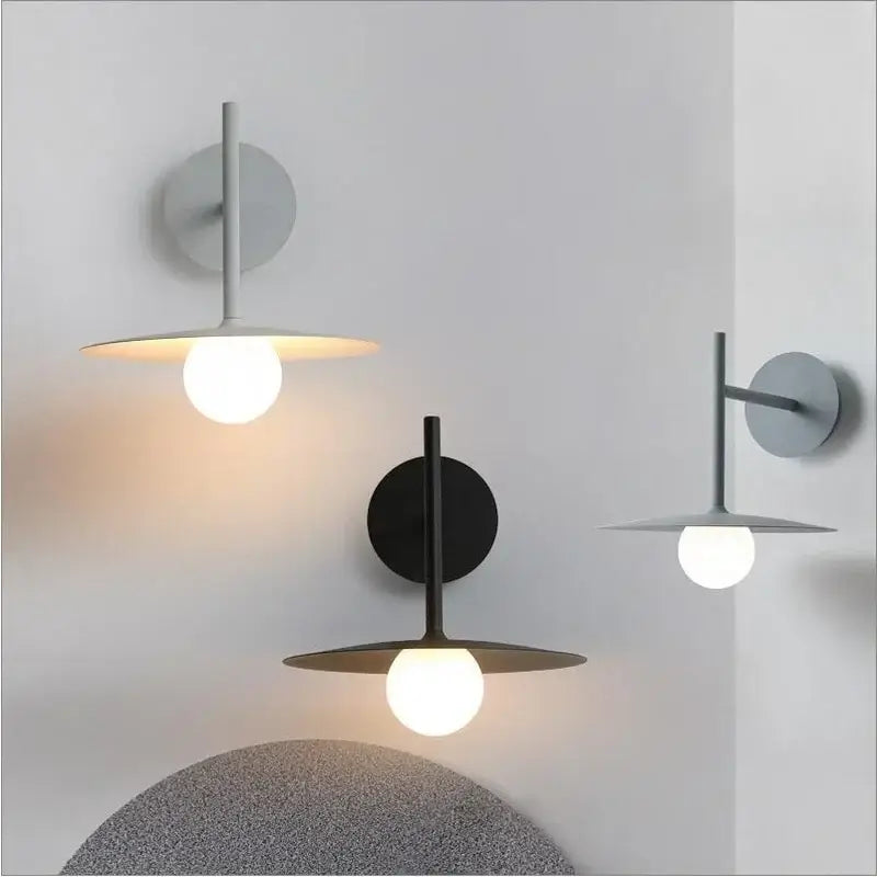 Minimalist black led movable arm wall lamp bedroom sconce