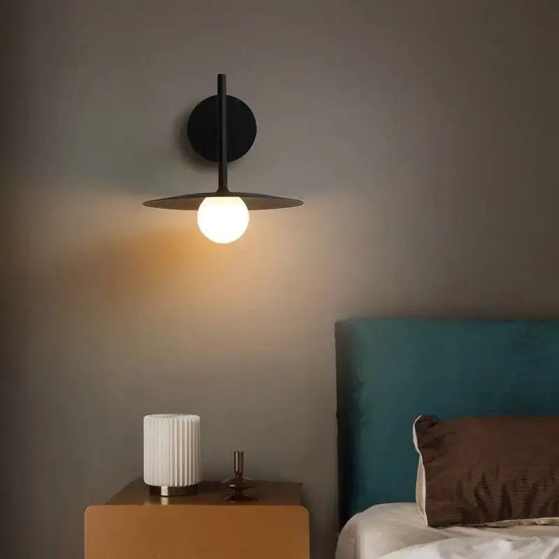 Minimalist black led movable arm wall lamp bedroom sconce