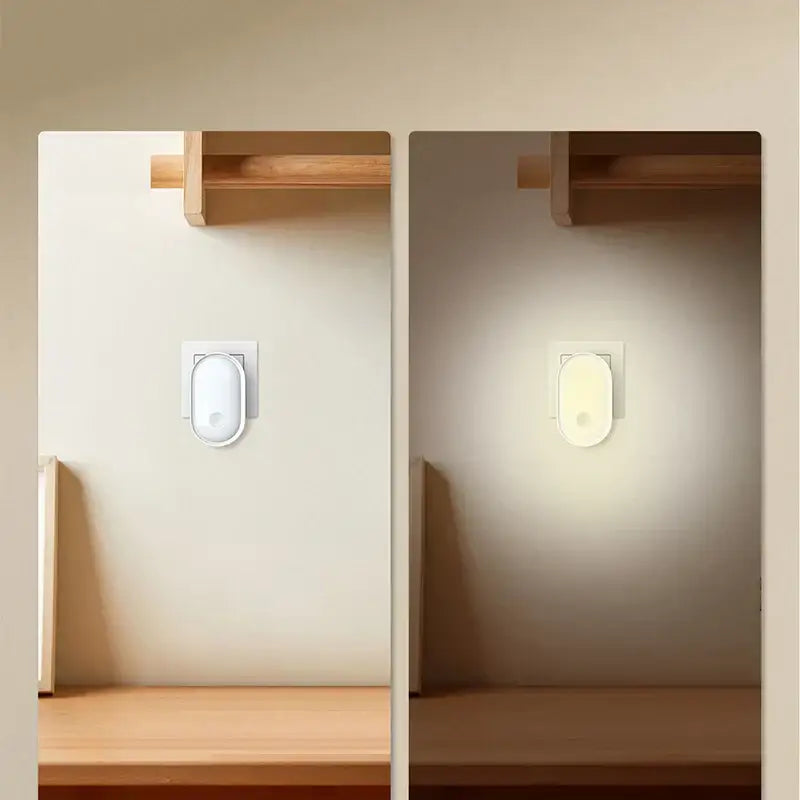 Smart white oval led night light with 360 ring lamp for bedroom