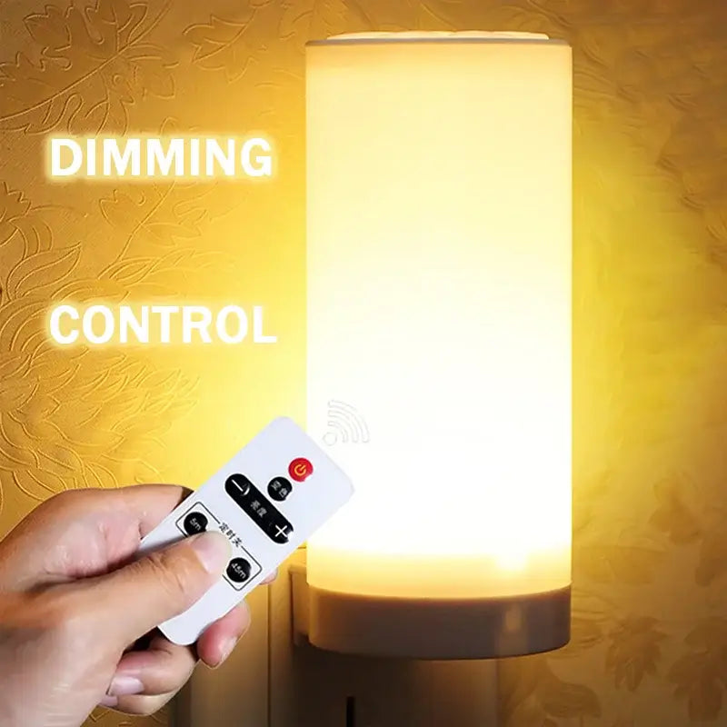 Modern cylindrical yellow led night light bedroom wall lamp dimmable