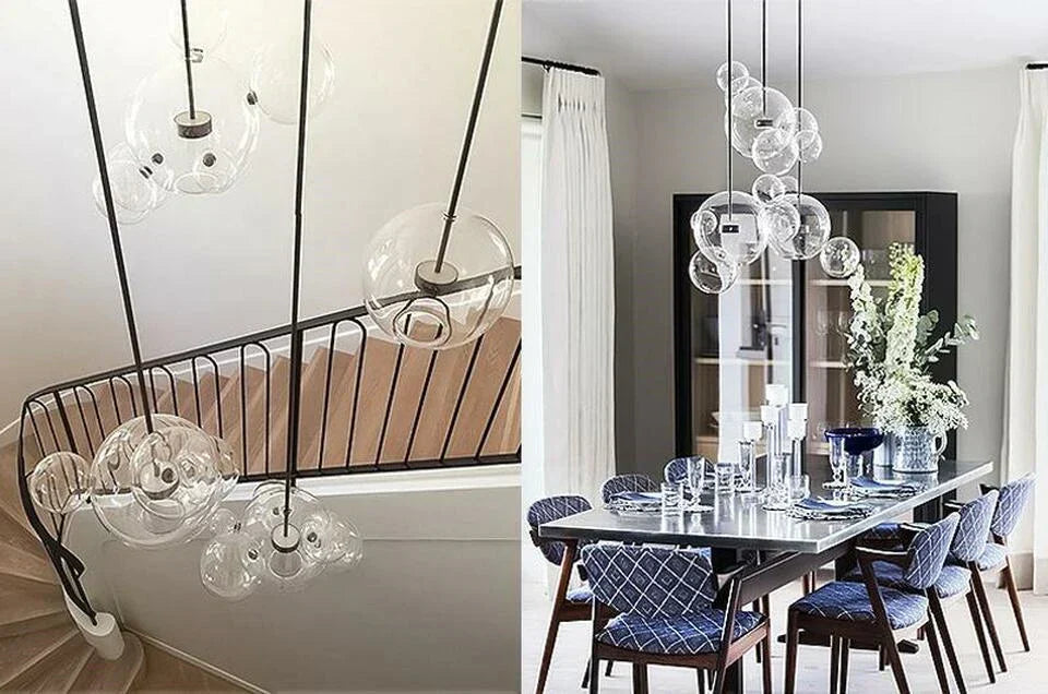 Adjustable nordic decor led bubble chandelier for living room