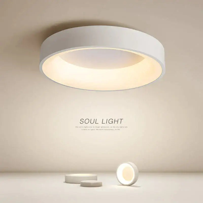 Modern white frosted glass led nordic ceiling light bedroom