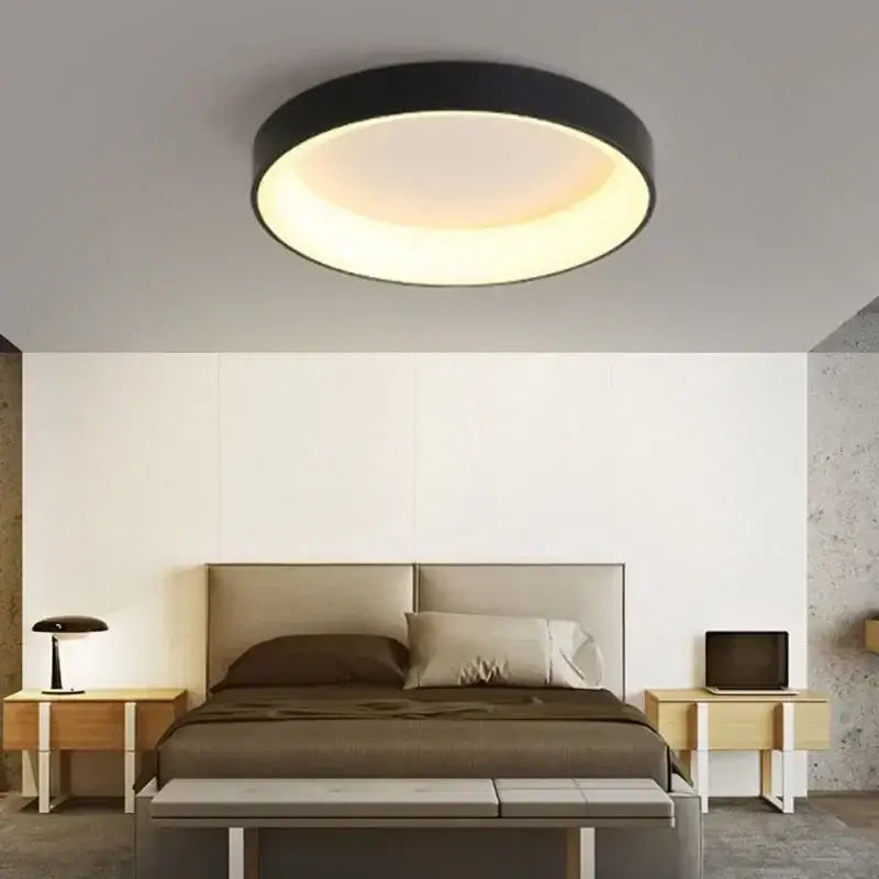 Modern white frosted glass led nordic ceiling light bedroom