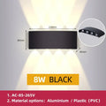 Modern black led outdoor garden wall light – porch sconce