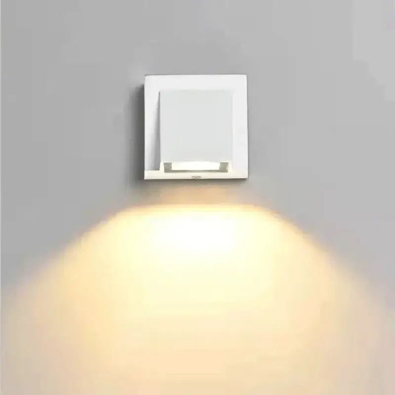 Modern minimalist white led outdoor porch wall light – yard sconce