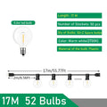 Modern 26m clear globe outdoor string lights garden party decor