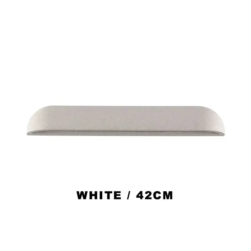 Curved white travertine led outdoor wall lamp garden sconce