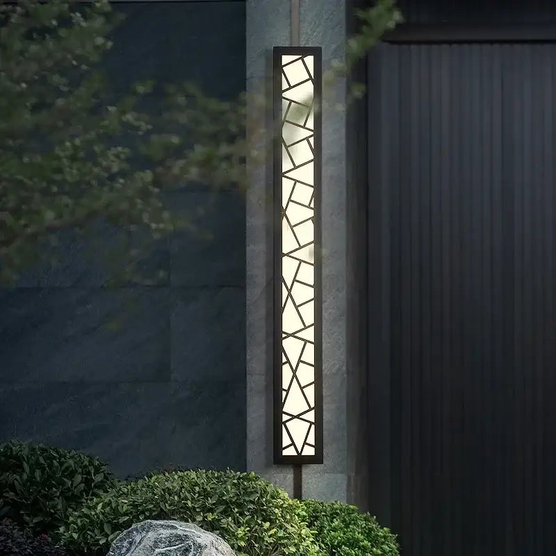 Modern black geometric outdoor wall lamp porch sconce light