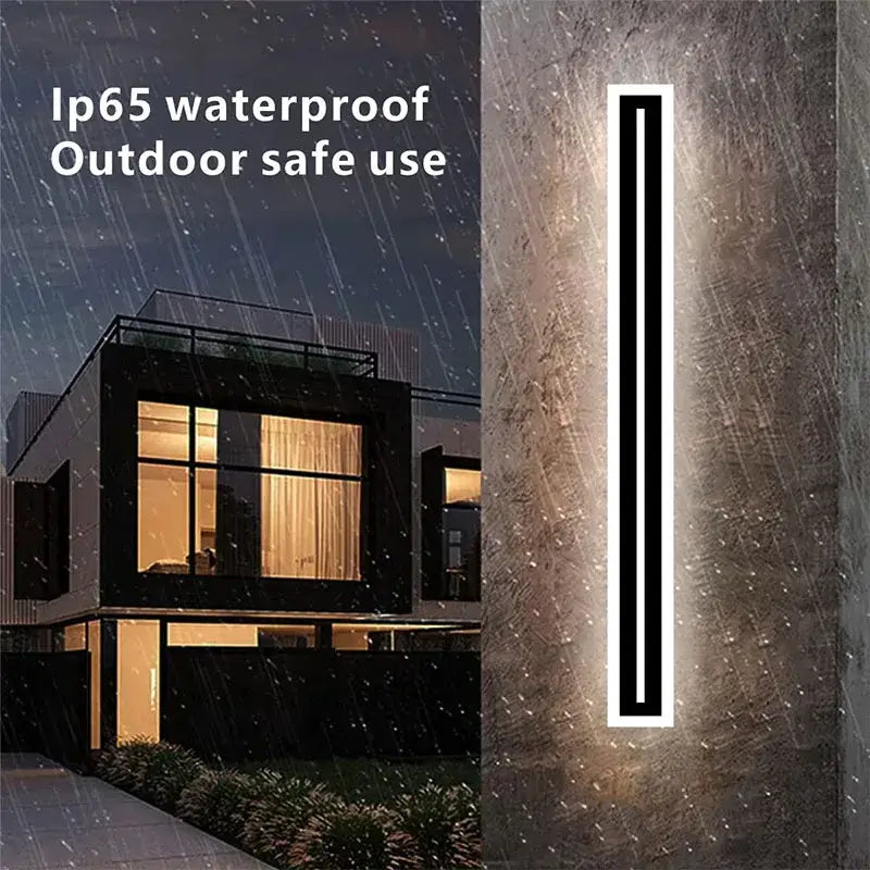 Modern black & white outdoor wall lamp – patio minimalist sconce