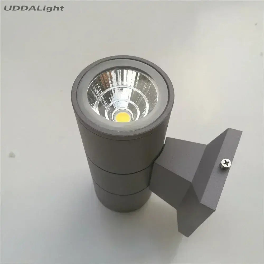 Modern black cylindrical outdoor wall lamp porch sconce