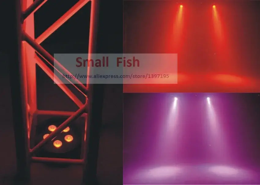Decorbites led par kit rgbw slim flat stage lights with stand and pedal