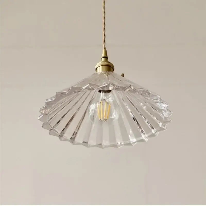 Modern faceted glass led pendant lamp stair light